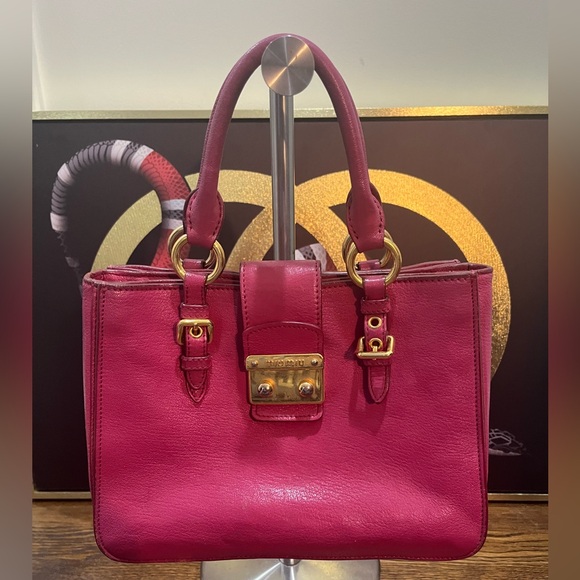 Miu Miu Handbags - Miu Miu pink Satchel with Crossbody strap, EUC, comes with COA